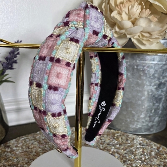 Brianna Cannon Accessories - Elegant Multicolor Embroidered Headband